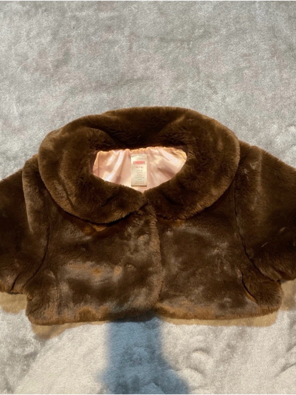 Gymboree Brown Faux Fur Cropped Coat